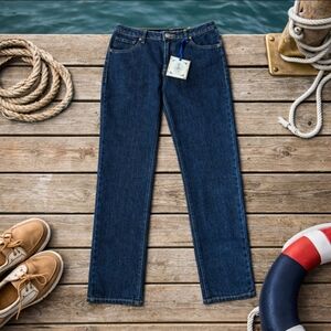 New Dark Wash Denim Jeans By LEXI Stretch Straight Leg NWT Sz 14 W34 L31
